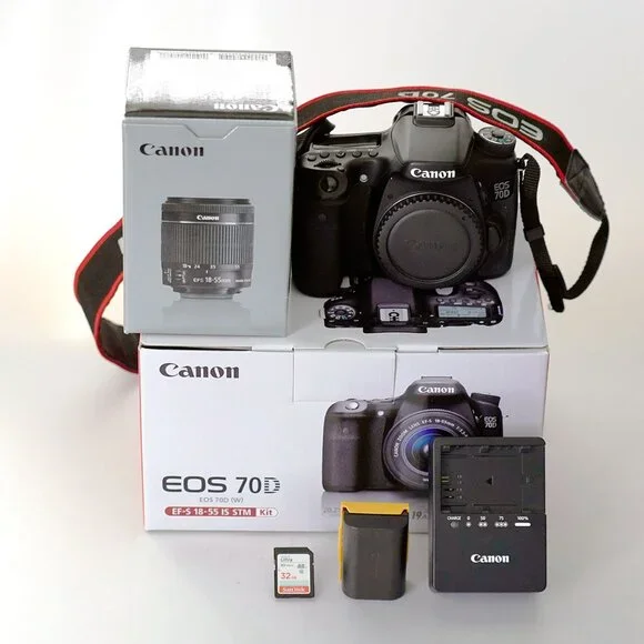 70d Dslr Camera Canon 70d Kit 11,194 Shots] Canon EOS 70D EF-S 18